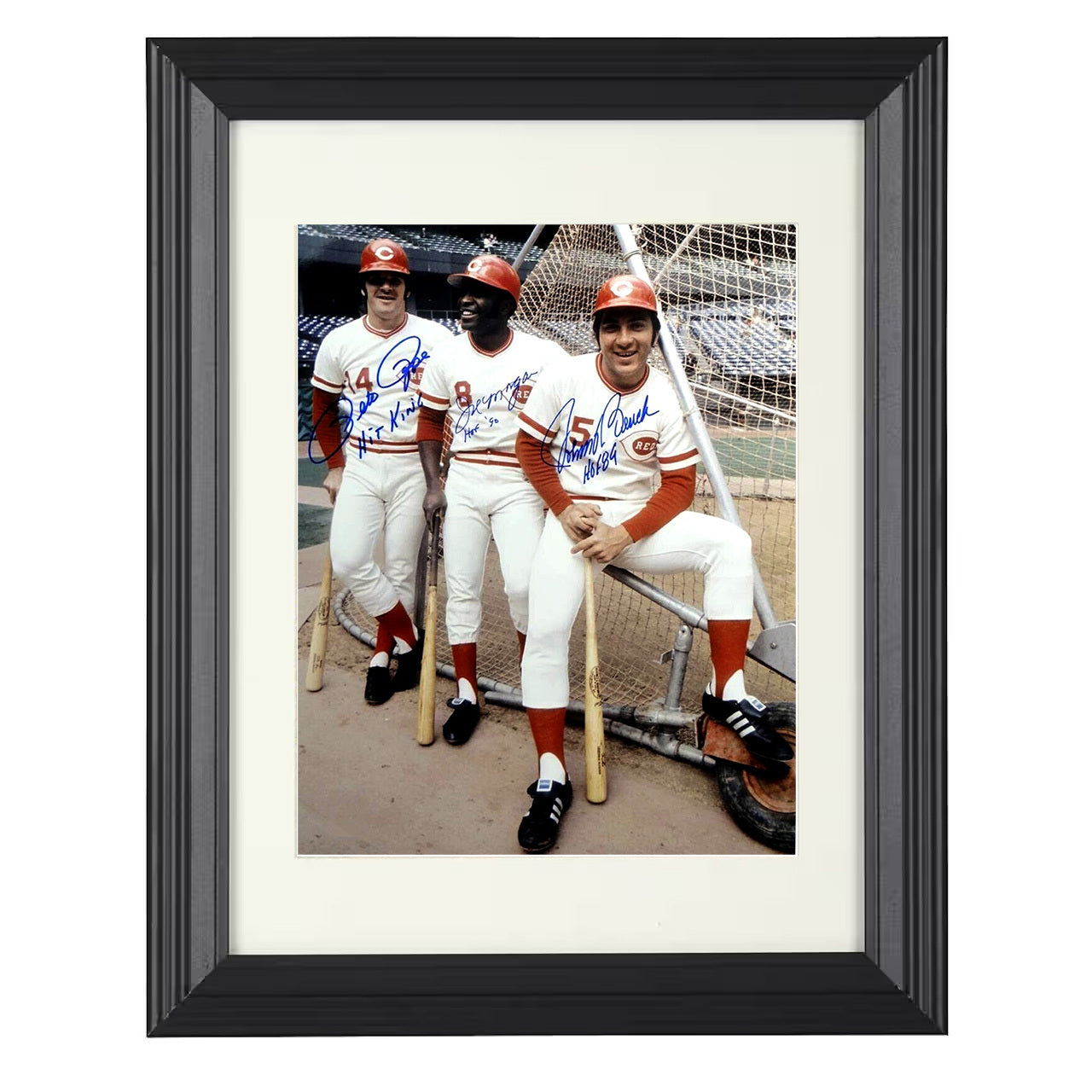 Cincinnati Legends Big Red Machine Trio Spotlight 8x10 black beveled framed baseball wall art