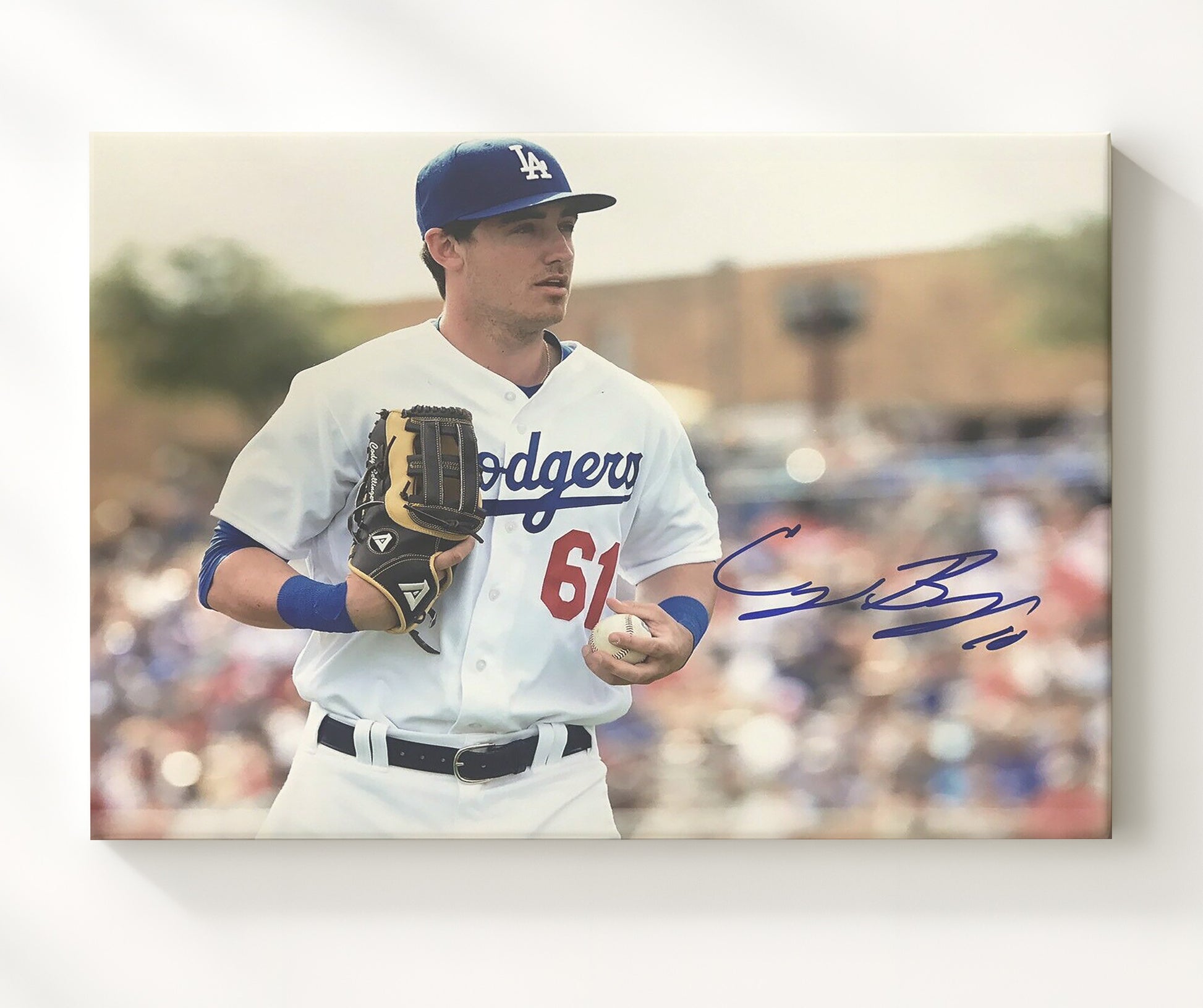 Cody Bellinger - Power Swing Baseball Wall Art 20x24 Canvas wall art print – Baseball Wall Art decor