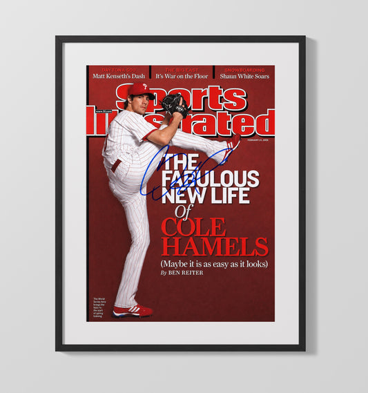 Cole Hamels - Philadelphia baseball Series ace SI cover 8x10 Canvas baseball wall art