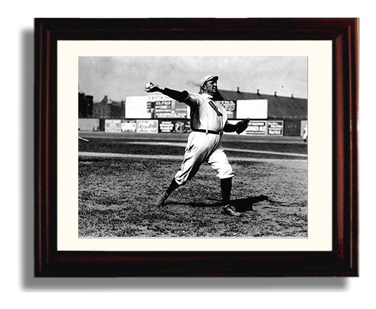 Cy Young - Vintage Pitching Landscape Baseball Wall Art 8x10 Beveled Frame wall art print – Baseball Wall Art decor