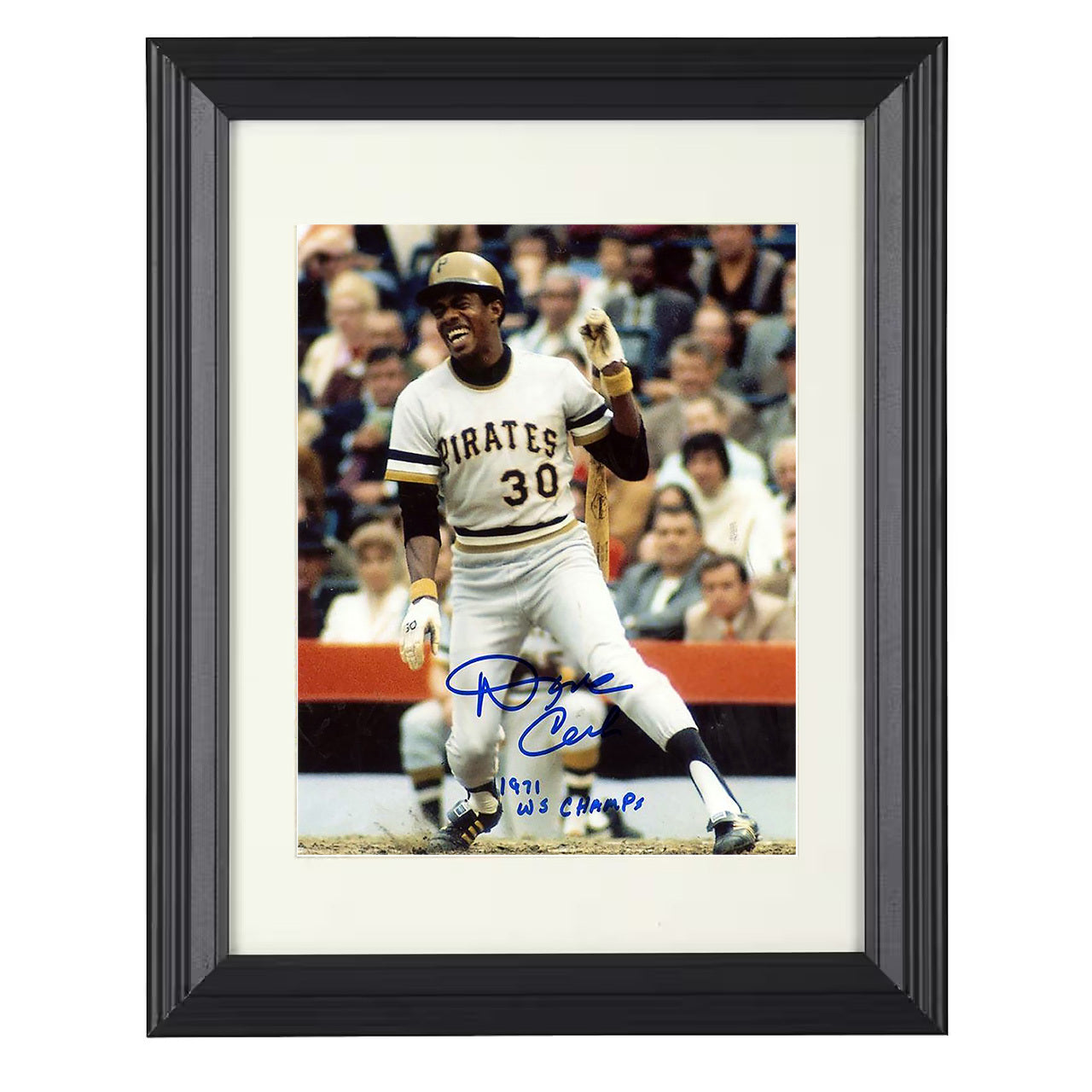 Dave Cash - Pittsburgh Baseball 1971 World Champions 8x10 black beveled framed baseball wall art