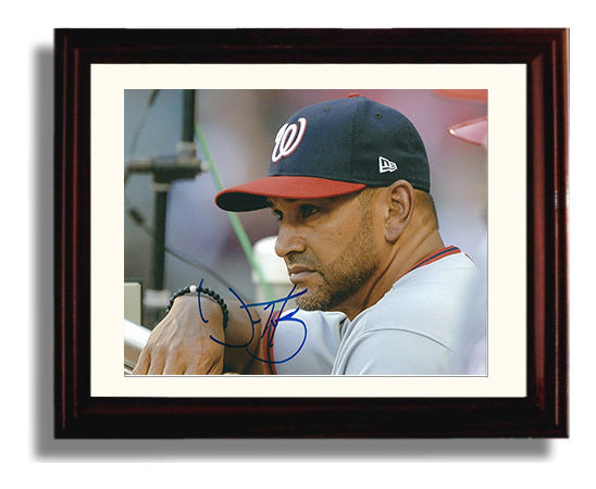 Dave Martinez - Dugout Landscape Baseball Wall Art 8x10 Beveled Frame wall art print – Baseball Wall Art decor