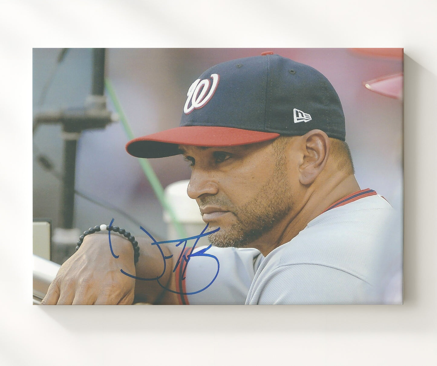 Dave Martinez - Dugout Landscape Baseball Wall Art 20x24 Canvas wall art print – Baseball Wall Art decor