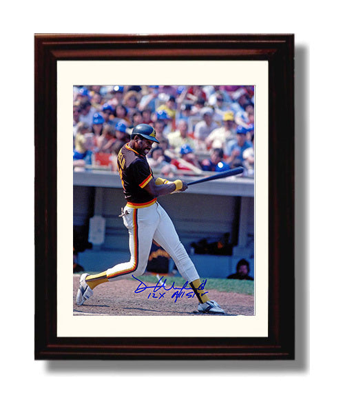Dave Winfield - Padres Power Swing Signed Baseball Wall Art 8x10 Beveled Frame wall art print – Baseball Wall Art decor