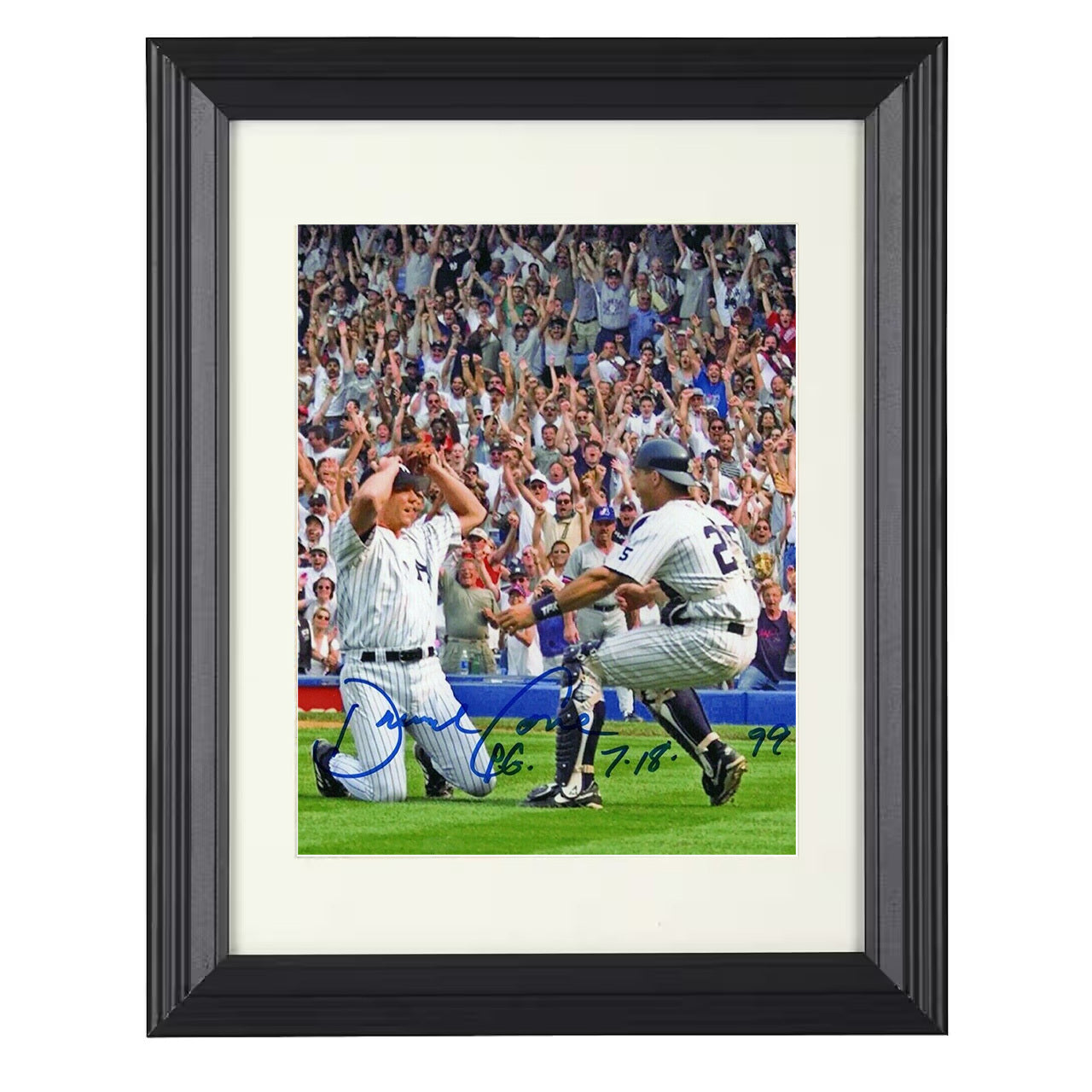 David Cone - New York Baseball Perfect Game 1999 8x10 black beveled framed baseball wall art