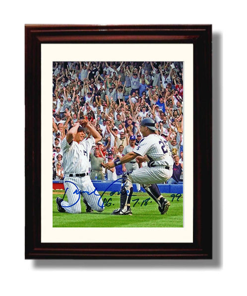David Cone - New York Baseball Perfect Game 1999 Wall Art 8x10 Beveled Frame wall art print – Baseball Wall Art decor