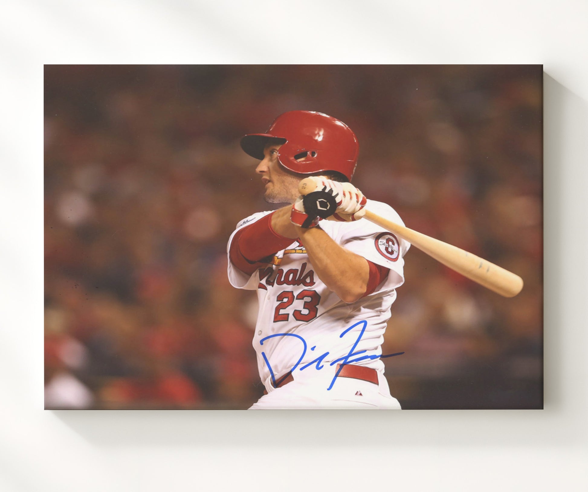 David Freese - Series Clutch Swing Baseball Wall Art 20x24 Canvas wall art print – Baseball Wall Art decor
