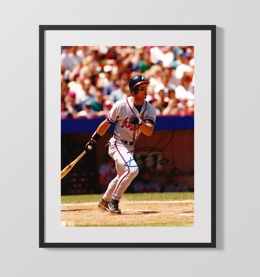 David Justice - Braves Follow Through Signed 8x10 Canvas baseball wall art