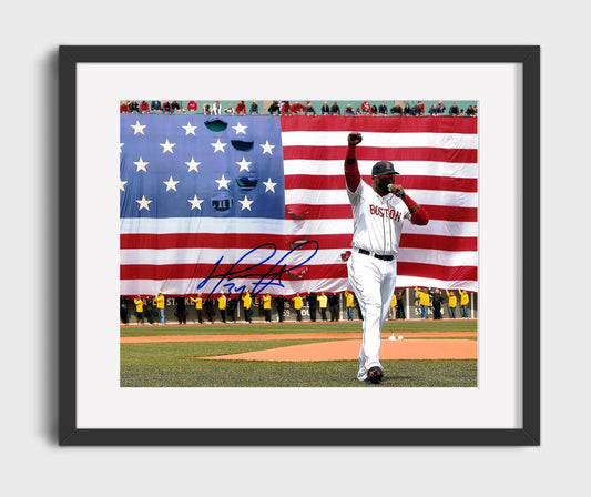 David Ortiz - American Flag Ceremony 8x10 Canvas baseball wall art