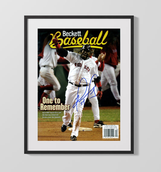 David Ortiz - Boston Baseball ALCS Celebration 2004 Beckett Cover 8x10 Canvas baseball wall art