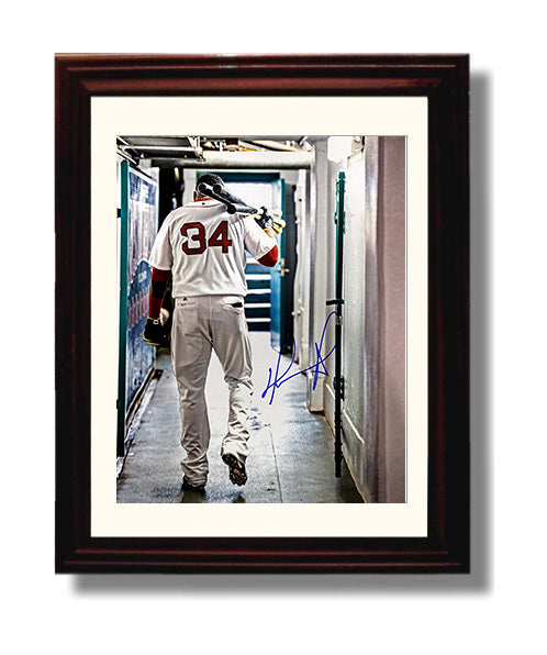 David Ortiz - Boston Baseball Farewell Era Slugger Wall Art 8x10 Beveled Frame wall art print – Baseball Wall Art decor