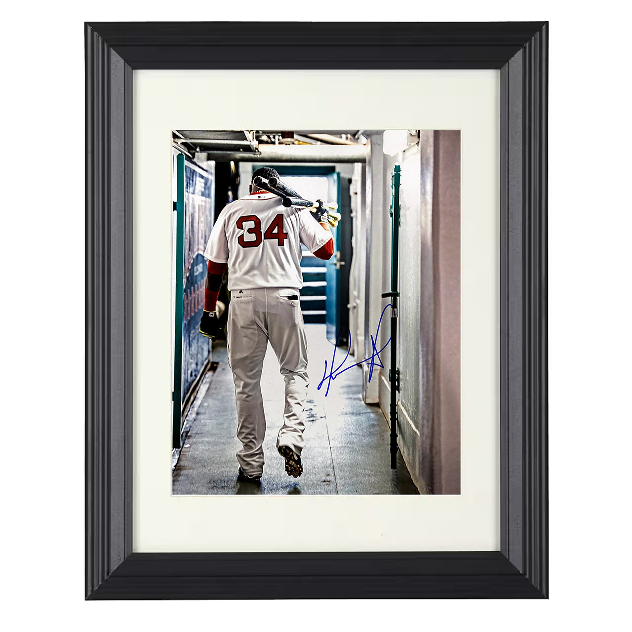 David Ortiz - Boston Baseball Farewell Era Slugger 8x10 black beveled framed baseball wall art