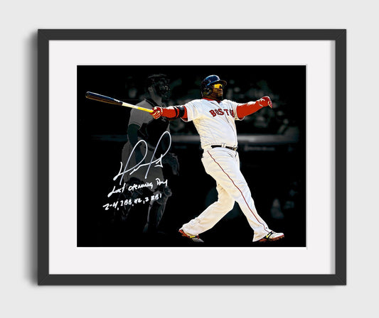 David Ortiz - Last Opening Day Swing 8x10 Canvas baseball wall art