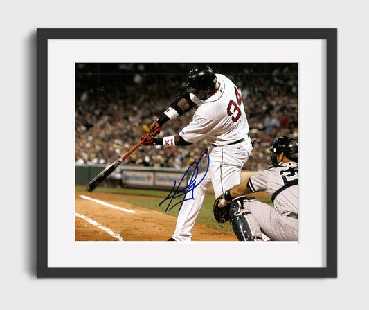 David Ortiz - Signature Swing close-up 8x10 Canvas baseball wall art