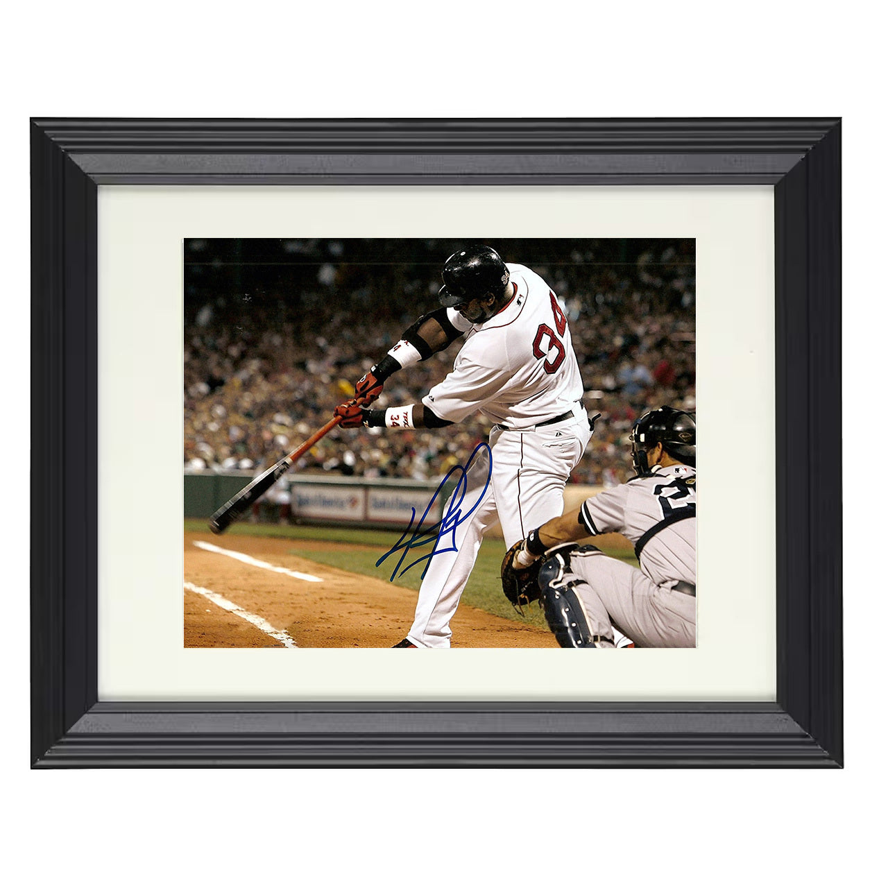 David Ortiz - Signature Swing Close-Up 8x10 black beveled framed baseball wall art