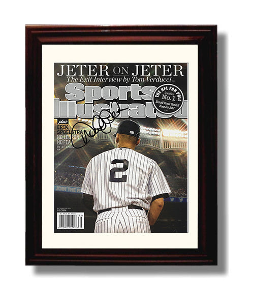 Derek Jeter - Exit Interview SI Cover 2014 Baseball Wall Art 8x10 Beveled Frame wall art print – Baseball Wall Art decor