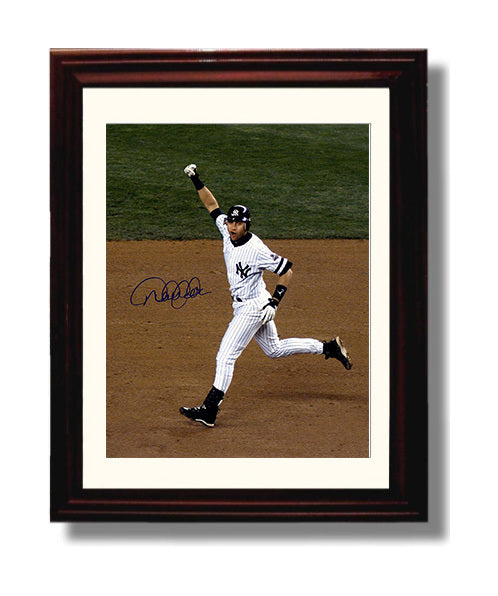 Derek Jeter - New York Baseball 2001 Series Moment Wall Art 8x10 Beveled Frame wall art print – Baseball Wall Art decor
