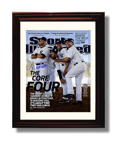 Derek Jeter - New York Baseball Core Four SI Cover 2010 Wall Art 8x10 Beveled Frame wall art print – Baseball Wall Art decor