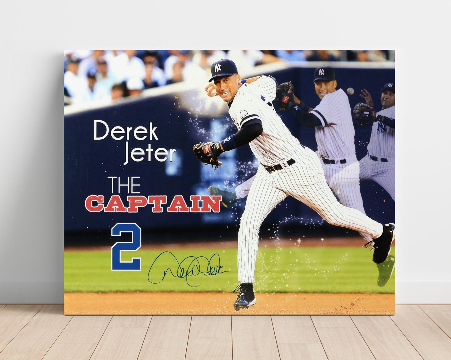 Derek Jeter - Throwing From Shortstop Baseball Wall Art 16x20 Unframed Print wall art print – Baseball Wall Art decor