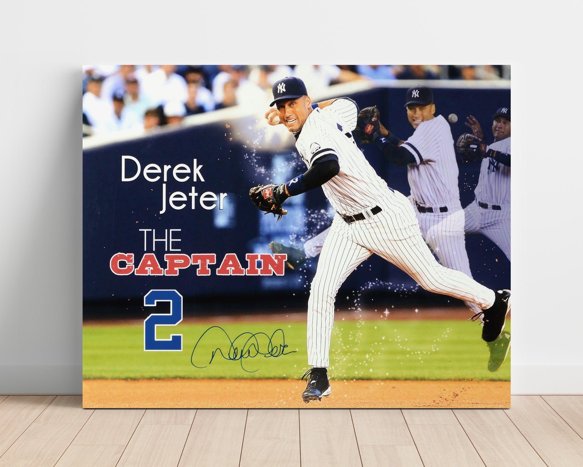 Derek Jeter - Throwing From Shortstop Baseball Wall Art 16x20 Unframed Print wall art print – Baseball Wall Art decor