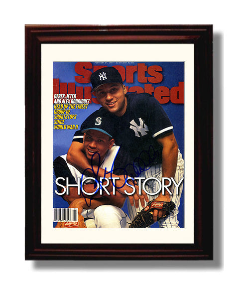 Derek Jeter and Alex Rodriguez - New York Baseball Shortstop Duo SI Cover 1997 Wall Art 8x10 Beveled Frame wall art print – Baseball Wall Art decor