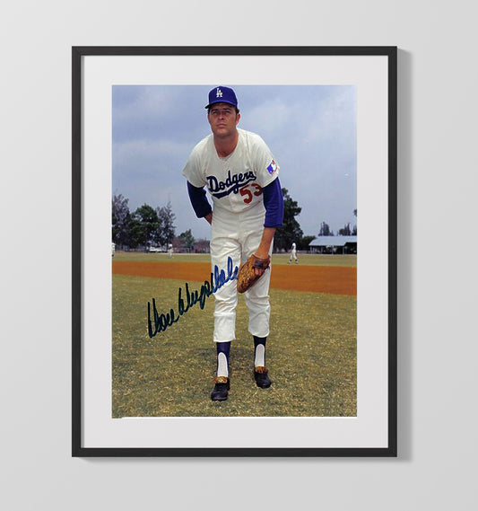 Don Drysdale - Los Angeles Baseball Hall of Fame Pitcher 8x10 Canvas baseball wall art
