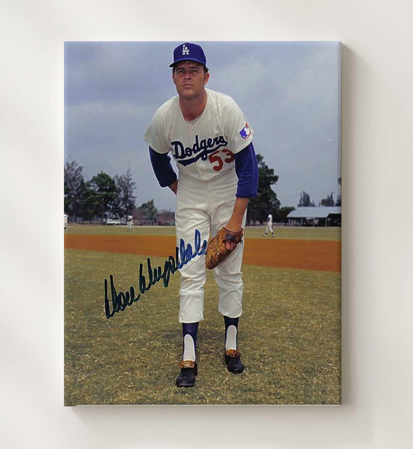 Don Drysdale - Los Angeles Baseball Hall of Fame Pitcher Wall Art 20x24 Canvas wall art print – Baseball Wall Art decor