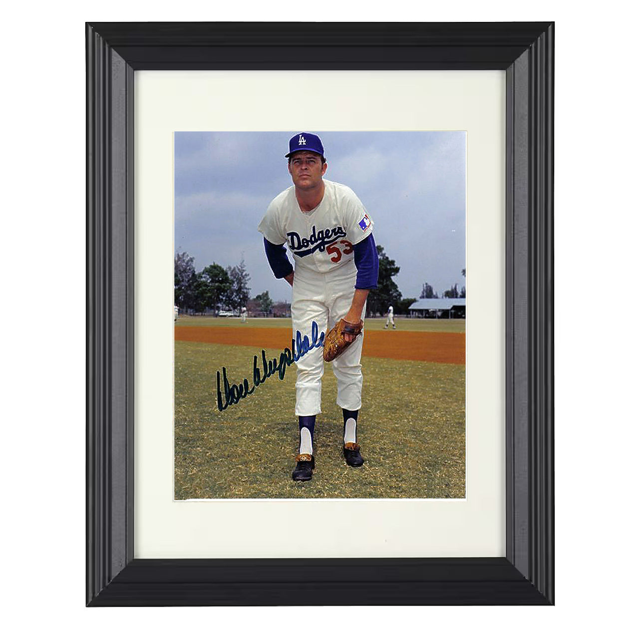 Don Drysdale - Los Angeles Baseball Hall of Fame Pitcher 8x10 Beveled Frame baseball wall art