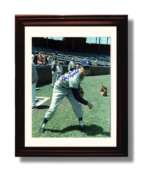 Don Drysdale - Los Angeles Baseball Power Pitcher Wall Art 8x10 Beveled Frame wall art print – Baseball Wall Art decor