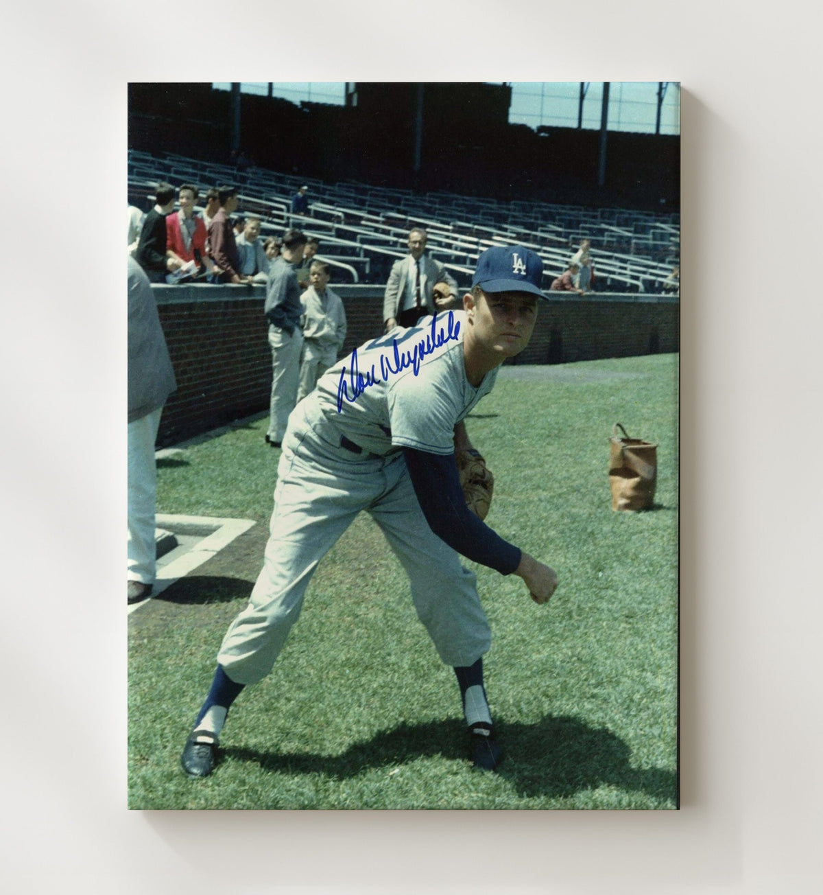 Don Drysdale - Los Angeles Baseball Power Pitcher 8x10 Canvas baseball wall art