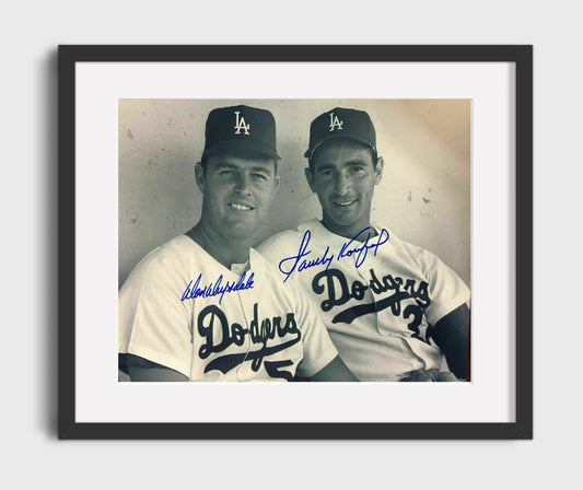 Don Drysdale and Sandy Koufax - Dodger Greats 8x10 Canvas baseball wall art