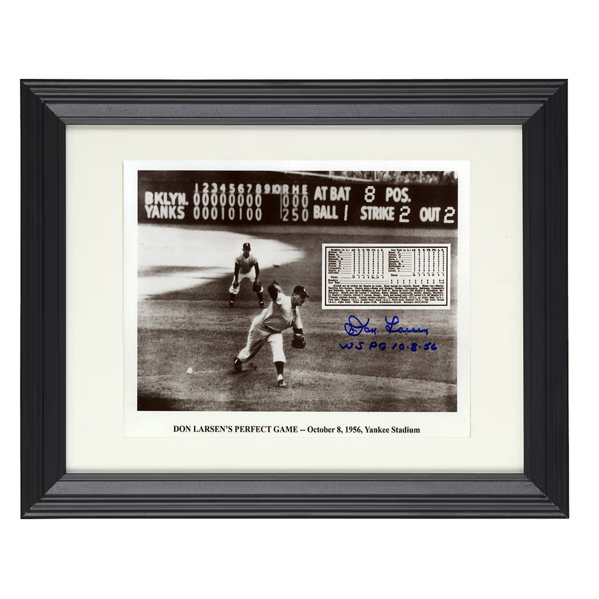 Don Larsen - Perfect Game Series 8x10 Beveled Frame baseball wall art