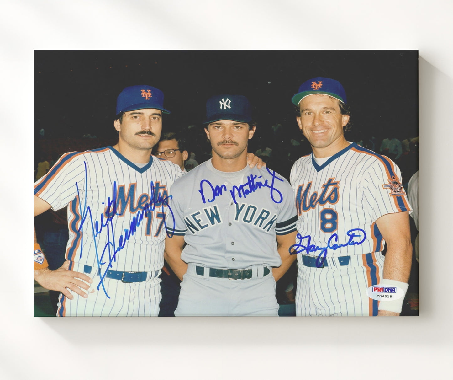 Don Mattingly and Gary Carter and Keith Hernandez - New Yorks Finest Baseball Wall Art 20x24 Canvas wall art print – Baseball Wall Art decor