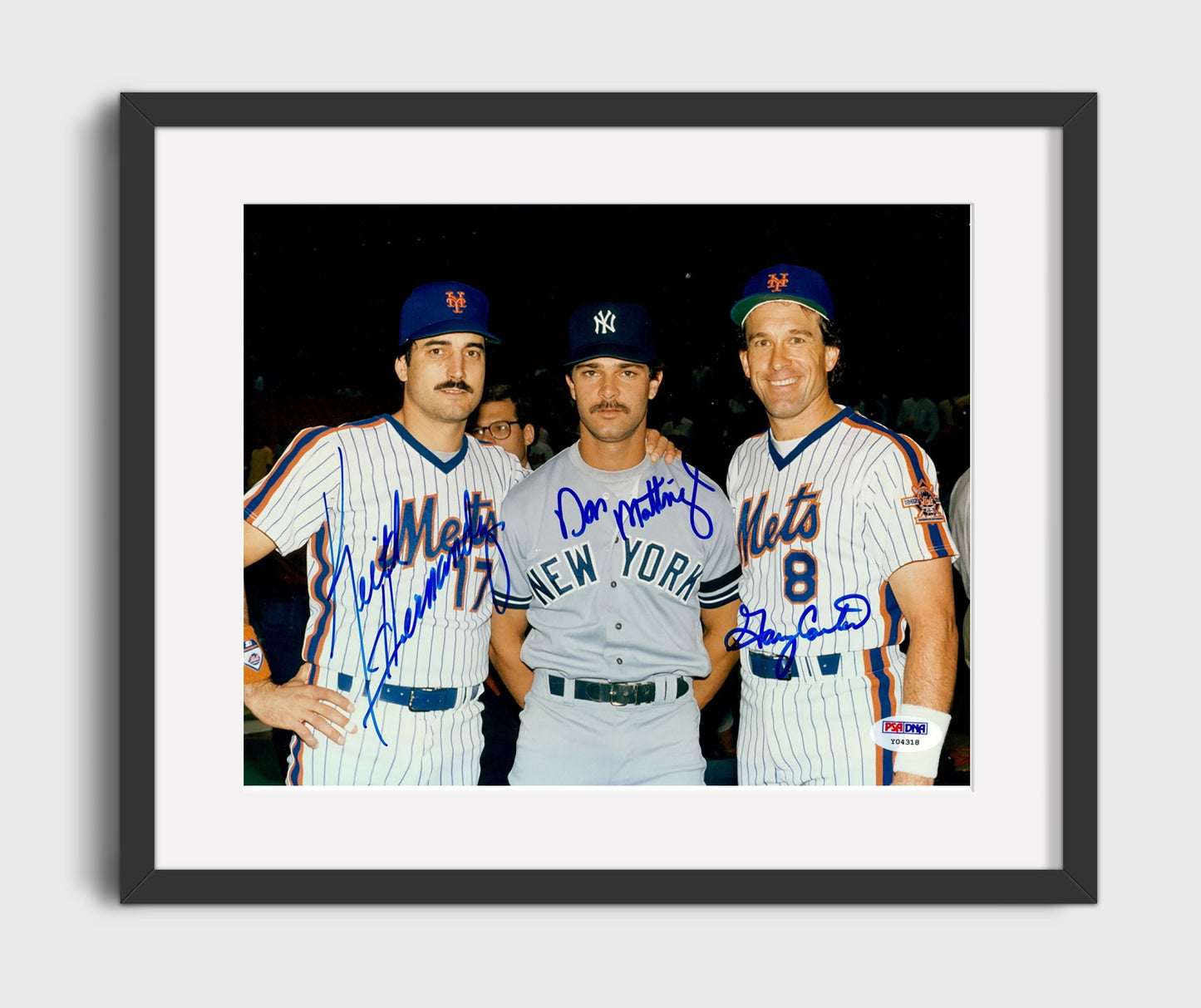 Don Mattingly and Gary Carter and Keith Hernandez - New Yorks Finest Baseball Wall Art 16x20 Gallery Frame wall art print – Baseball Wall Art decor