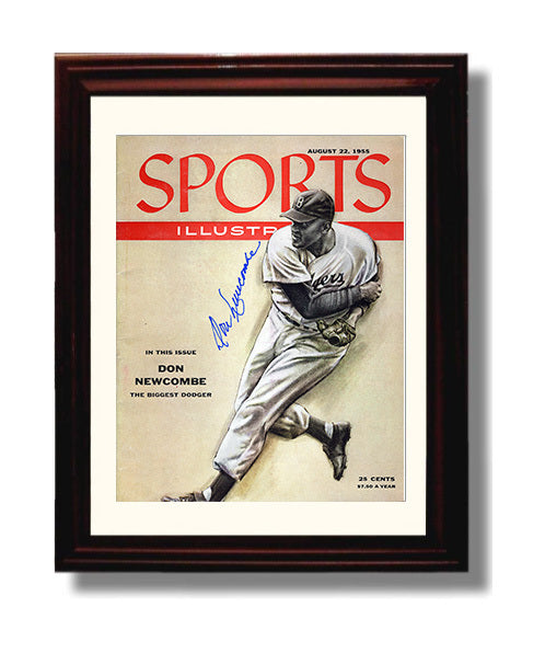 Don Newcombe - 1955 SI Cover Baseball Wall Art 8x10 Beveled Frame wall art print – Baseball Wall Art decor