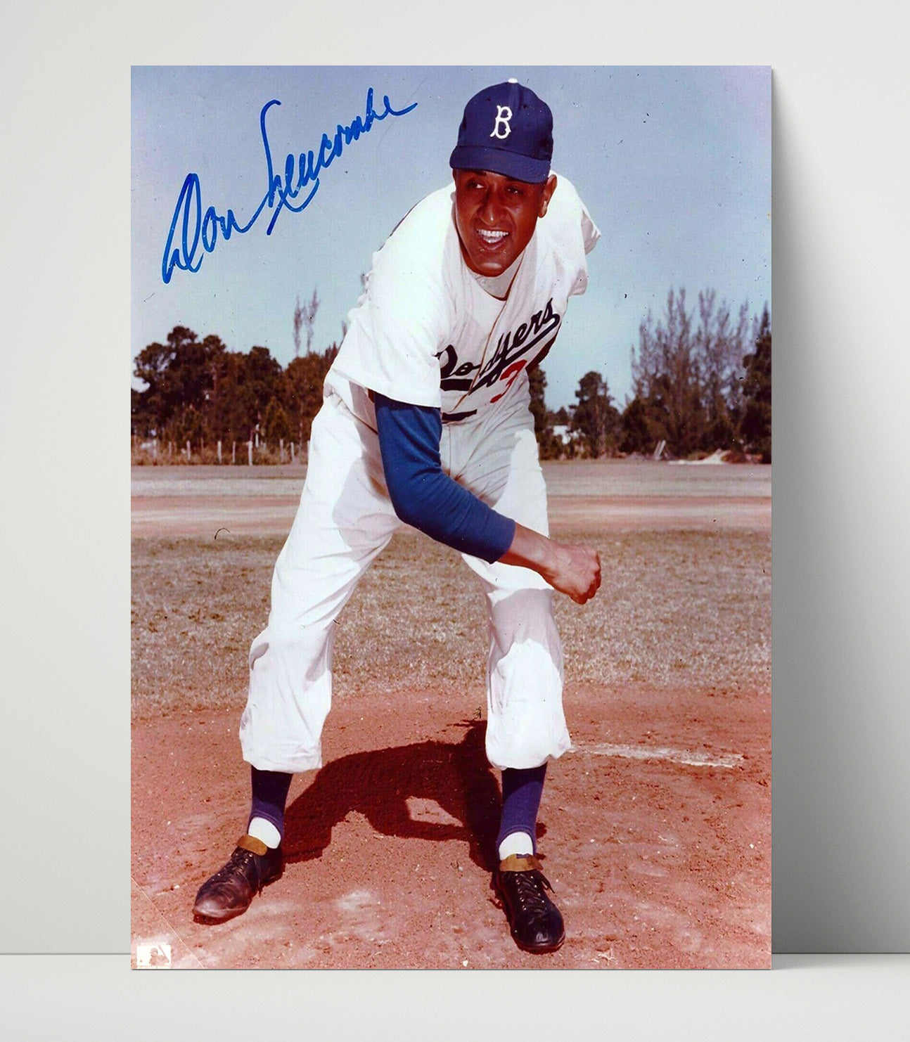 Don Newcombe - Fielding Pose Baseball Wall Art 16x20 Unframed Print wall art print – Baseball Wall Art decor