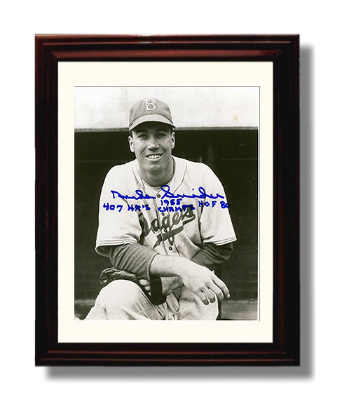 Duke Snider - HOF Stats 1955 Champs Baseball Wall Art 8x10 Beveled Frame wall art print – Baseball Wall Art decor