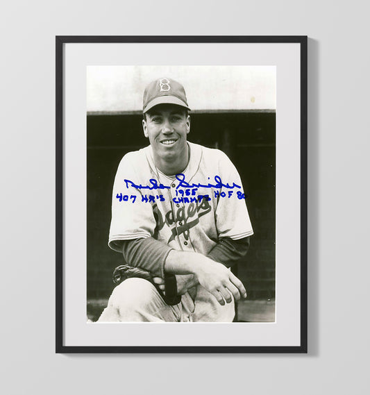 Duke Snider - HOF Stats 1955 Champs 8x10 Canvas baseball wall art