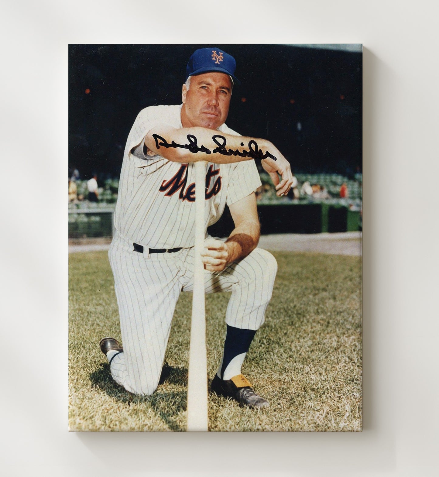 Duke Snider - New York Baseball Bat Pose Wall Art 20x24 Canvas wall art print – Baseball Wall Art decor