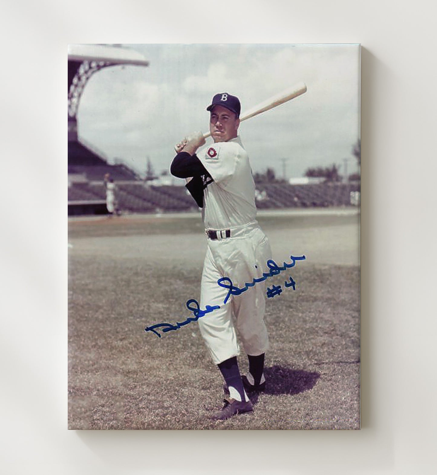 Duke Snider - Swing Pose Number 4 Baseball Wall Art 20x24 Canvas wall art print – Baseball Wall Art decor