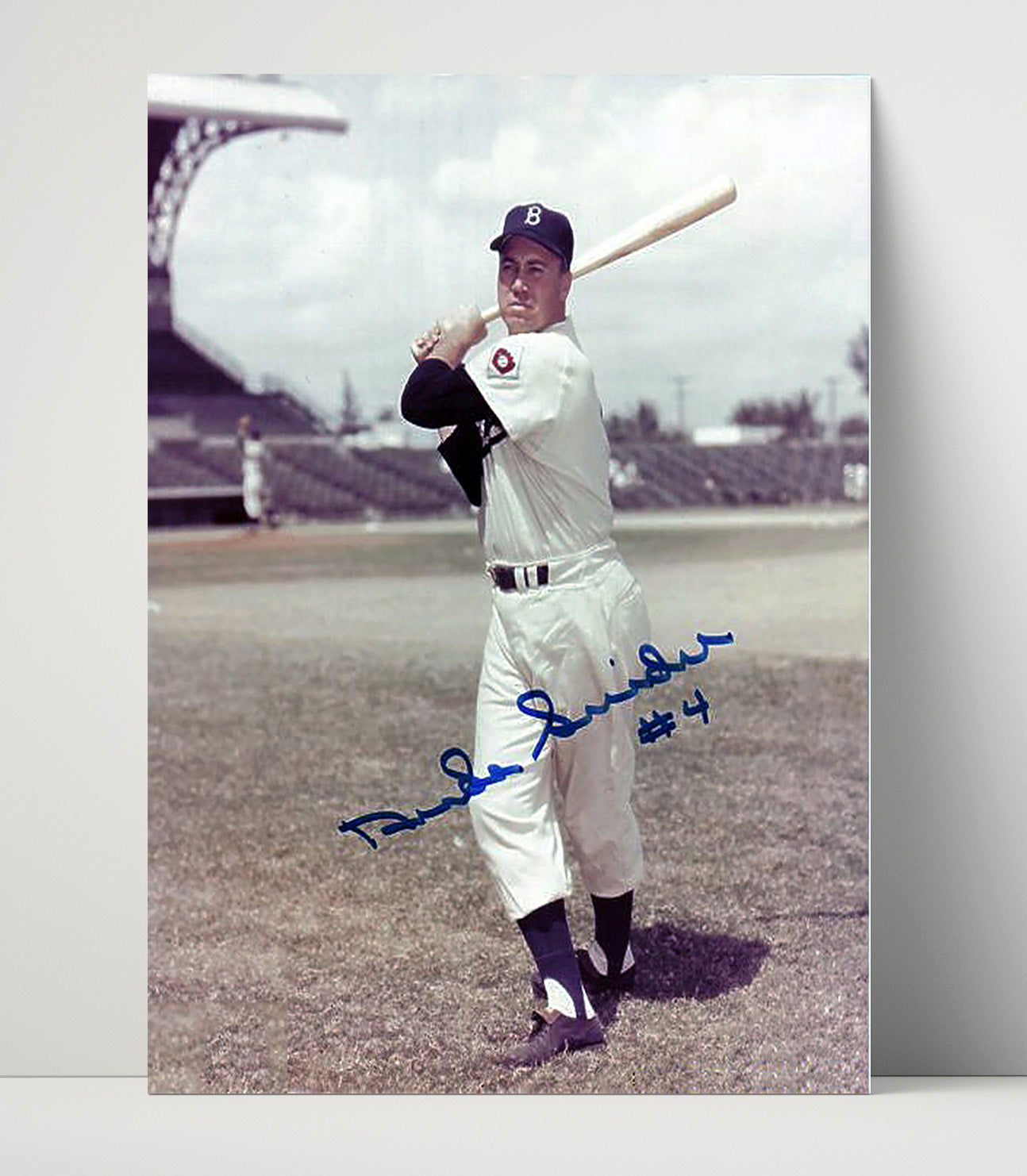 Duke Snider - Swing Pose Number 4 Baseball Wall Art 16x20 Unframed Print wall art print – Baseball Wall Art decor