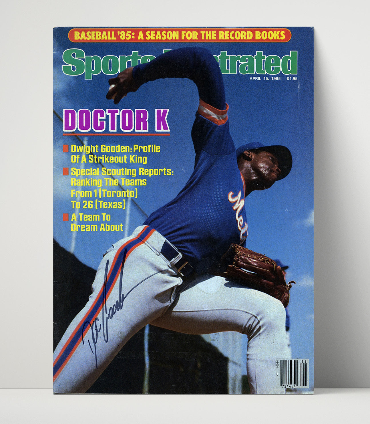 Dwight Gooden - 1985 SI Cover Doctor K Baseball Wall Art 16x20 Unframed Print wall art print – Baseball Wall Art decor