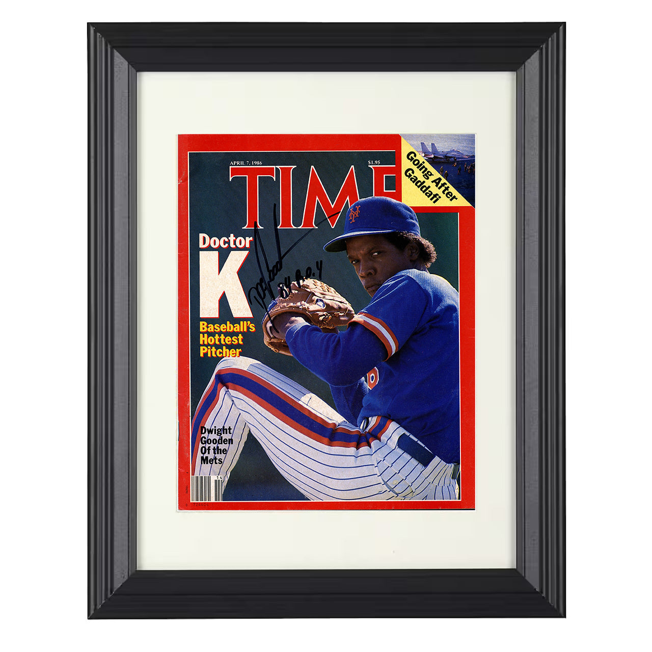 Dwight Gooden - Doctor K Dominance SI Cover 1985 8x10 black beveled framed baseball wall art