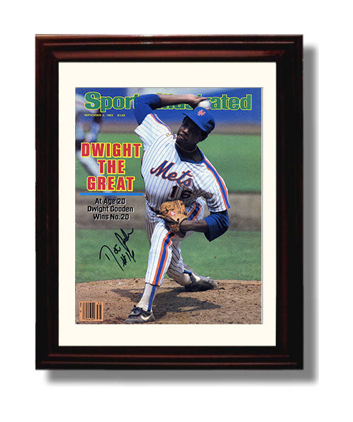 Dwight Gooden - Young Ace Power Pitching SI Cover 1985 Baseball Wall Art 8x10 Beveled Frame wall art print – Baseball Wall Art decor