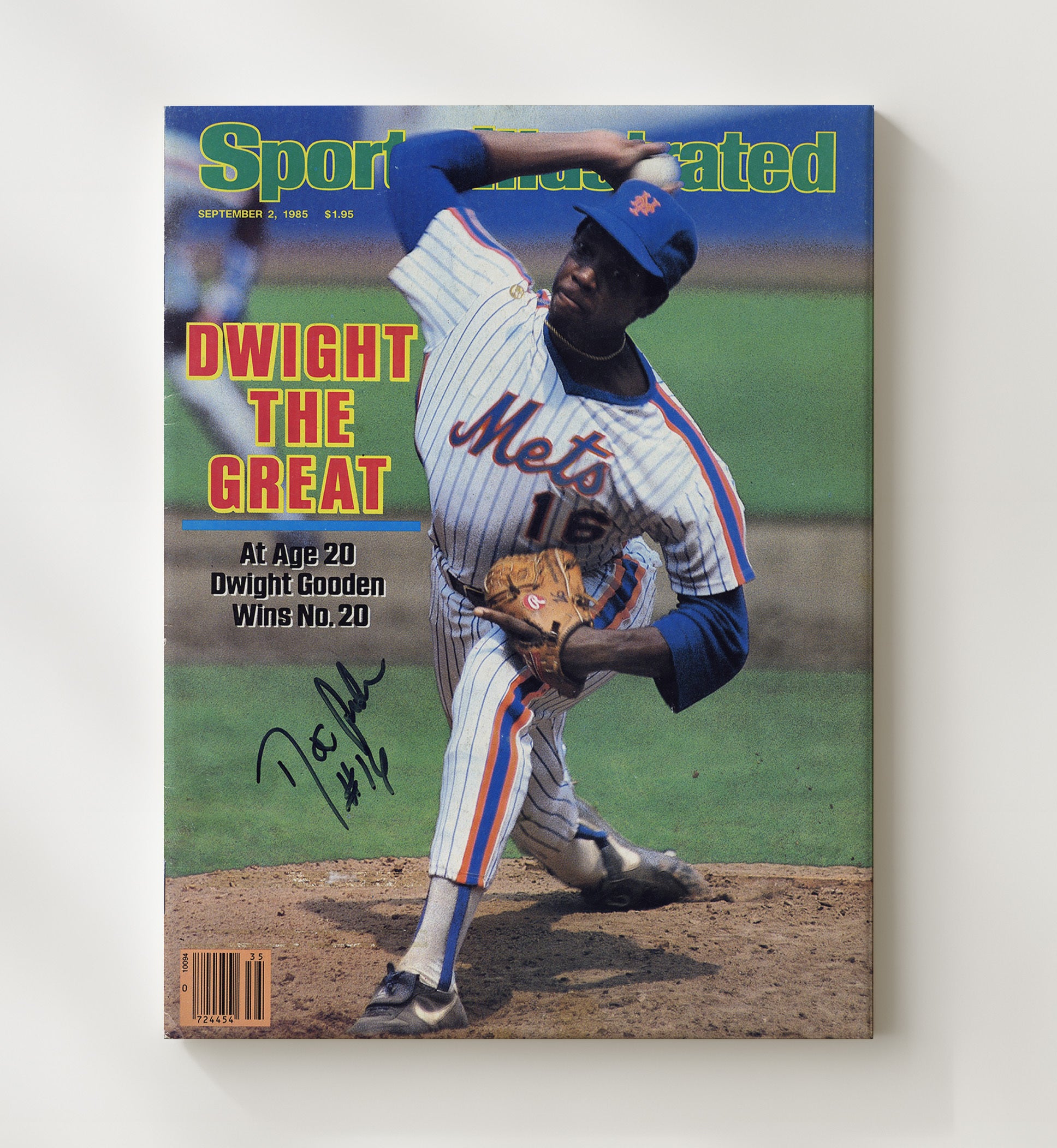 Dwight Gooden - Young Ace Power Pitching SI Cover 1985 Baseball Wall Art 20x24 Canvas wall art print – Baseball Wall Art decor