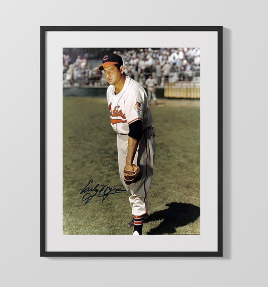 Early Wynn - In Grass With Glove 8x10 Canvas baseball wall art
