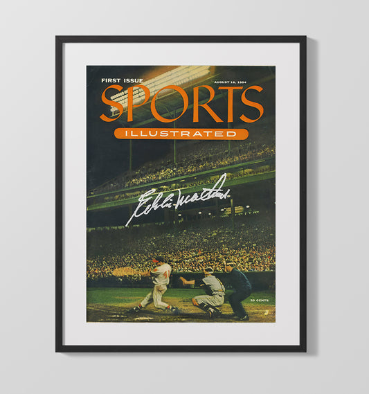Eddie Mathews - Milwaukee baseball power hitter SI cover 1954 8x10 Canvas baseball wall art