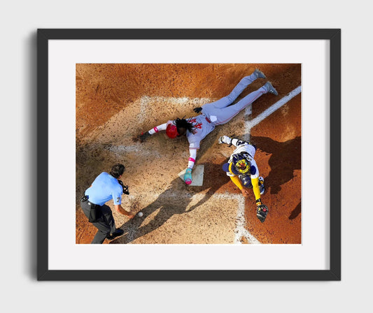Elly De La Cruz - Safe at Home Slide 8x10 Canvas baseball wall art