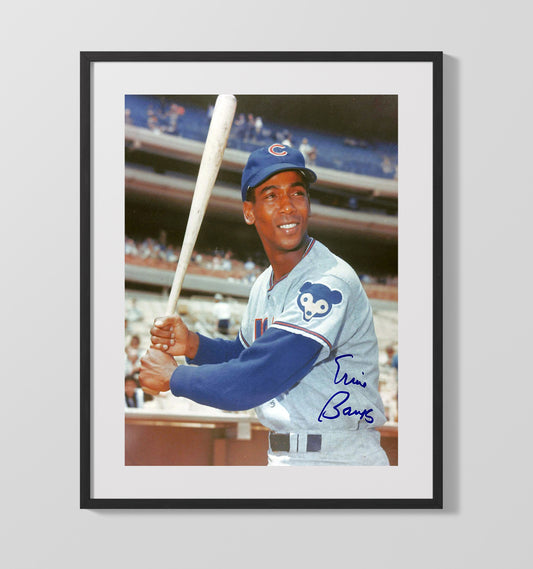 Ernie Banks - Chicago baseball Hall of Fame shortstop 8x10 Canvas baseball wall art