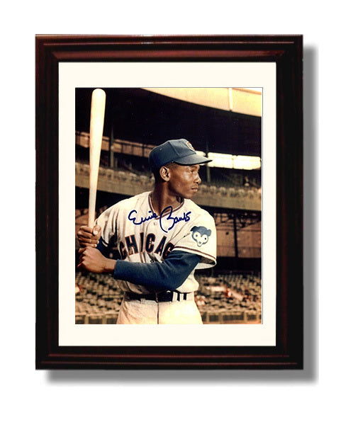 Ernie Banks - Chicago baseball Mr. Cub legend Wall Art 8x10 Beveled Frame wall art print – Baseball Wall Art decor